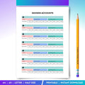 Budget Printable — Savings Account Tracker PRINTABLE, Monthly Savings Planner, Budget Insert PDF Download, ... | Bloom Joyfully printable