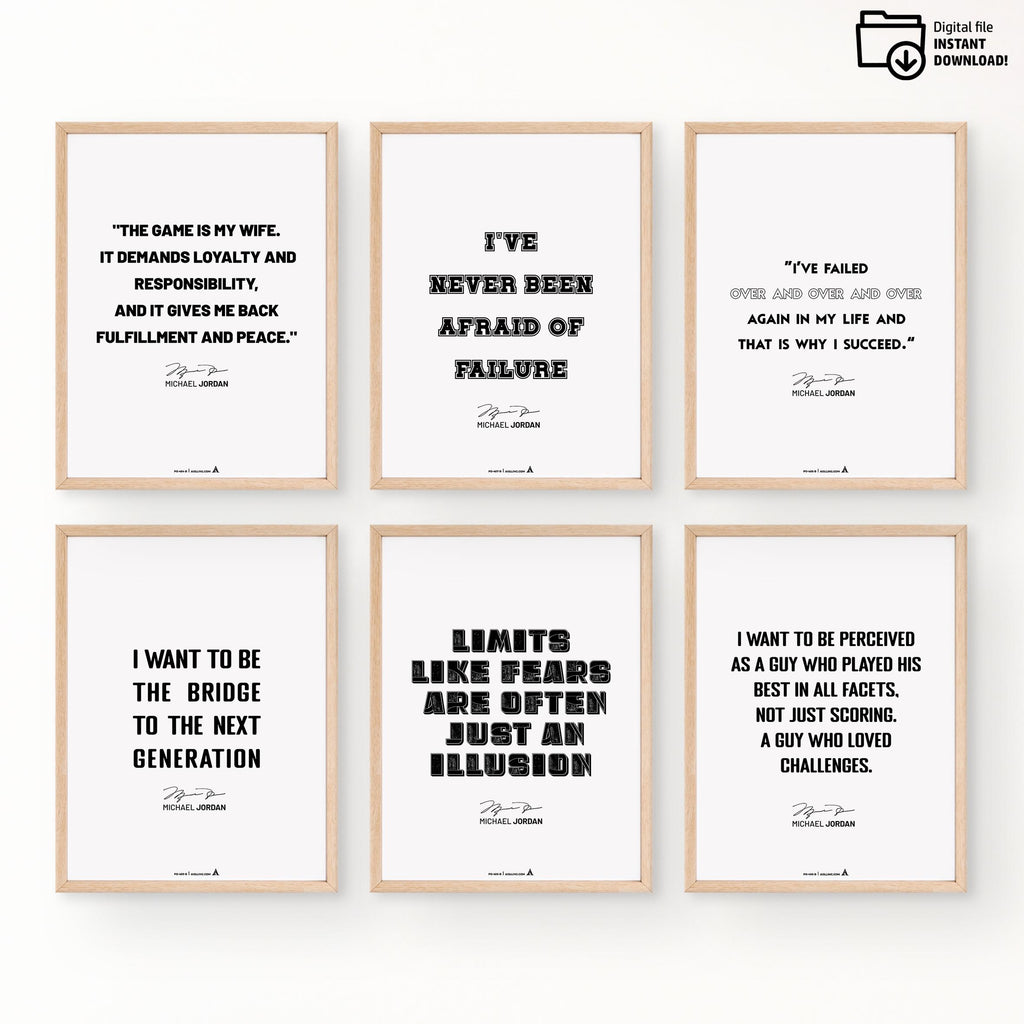 Athlete Quote — Michael Jordan Motivational Quote Print: Basketball Wall Art (Digital Download) | Aislling printable
