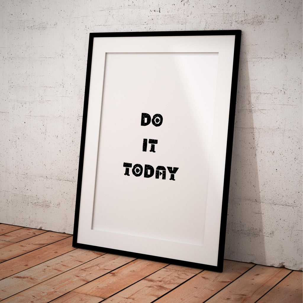 Digital Download — DO IT TODAY Printable Wall Art, Motivational Quote Poster, Pastel Affirmation Print, Aes... | Aislling printable