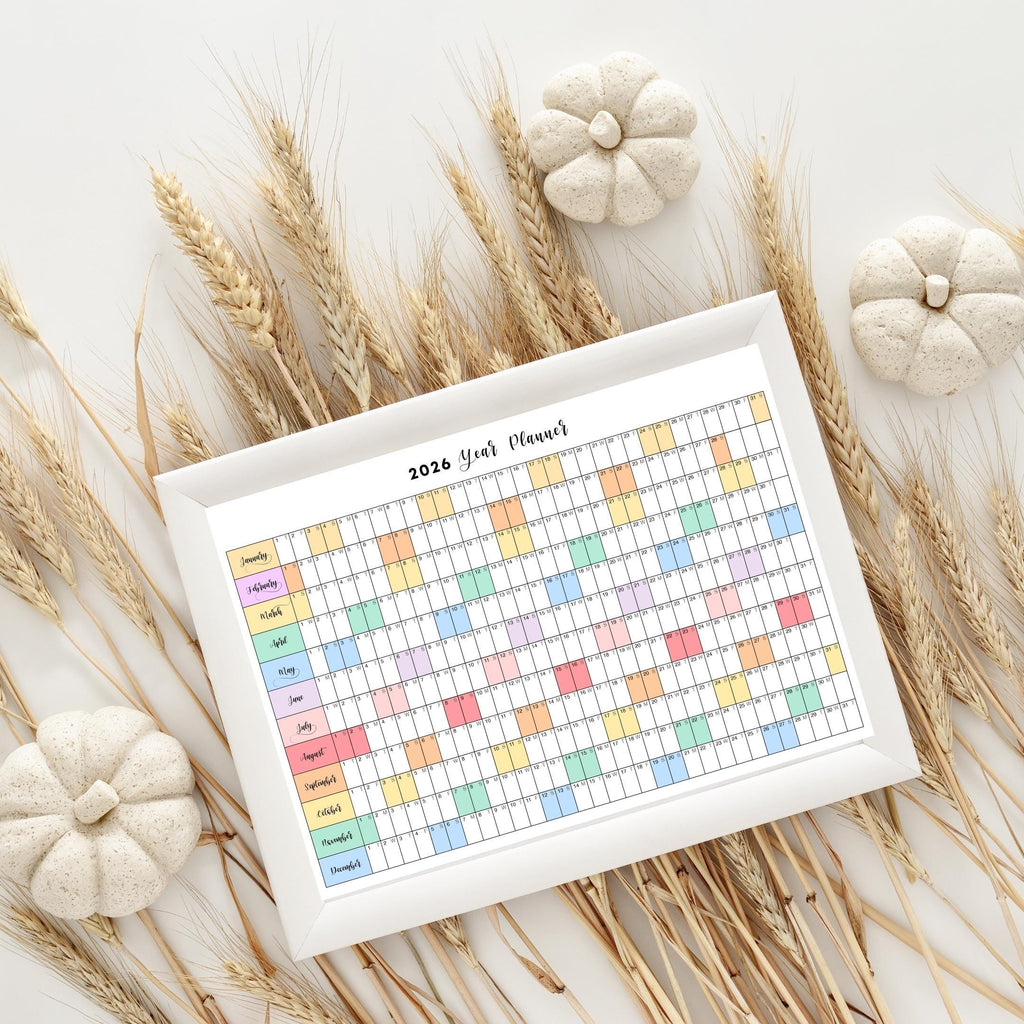 2026 Planner — 2026 PRINTABLE Wall Calendar, Dated Calendar, PDF, Different Sizes Available, Plan Your Day ... | Bloom Joyfully printable