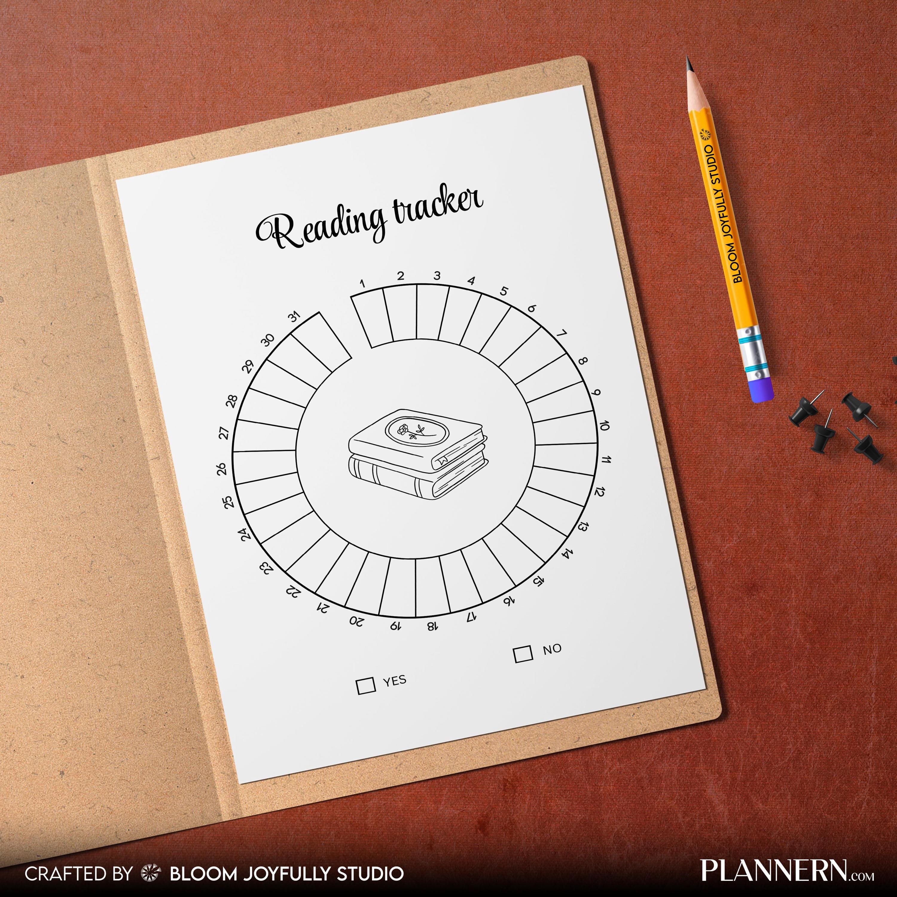 Aesthetic Planner — Reading Tracker PRINTABLE, Reading Tracker, Reading Log, Habit Tracker, Book Journal, R... | Bloom Joyfully printable