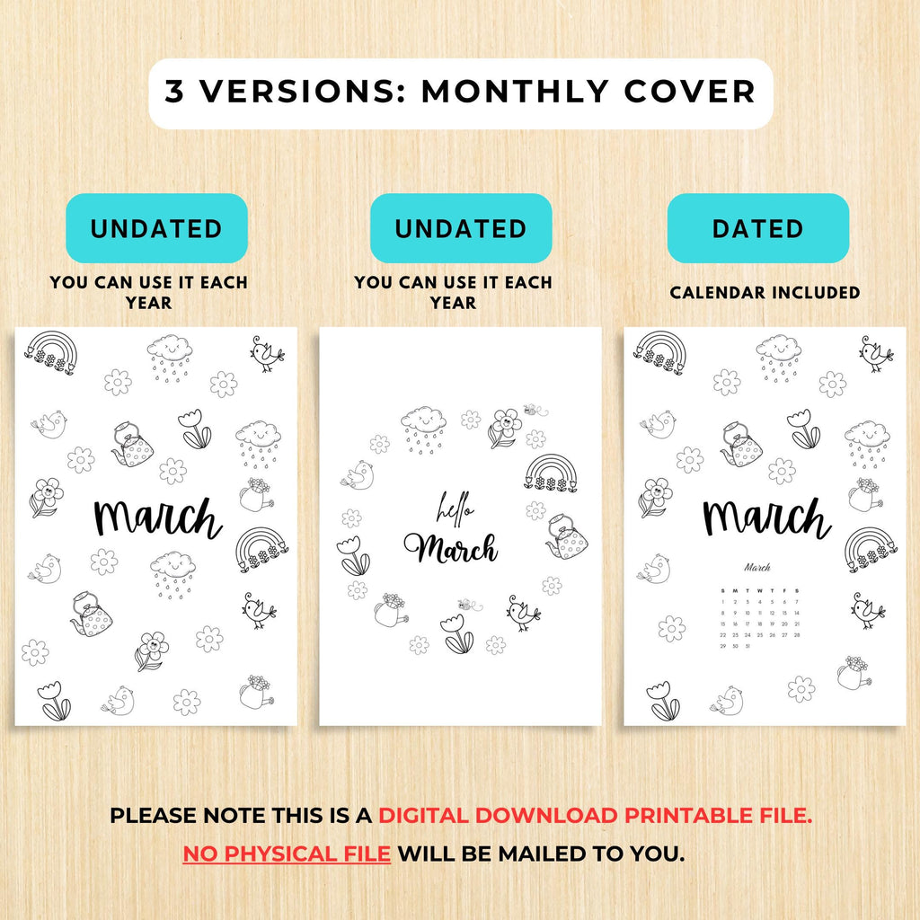 Budget Tracker — March Journal Bundle, March Planner Printable, March Calendar Agenda, St Patrick's Theme, ... | Mindfulness printable