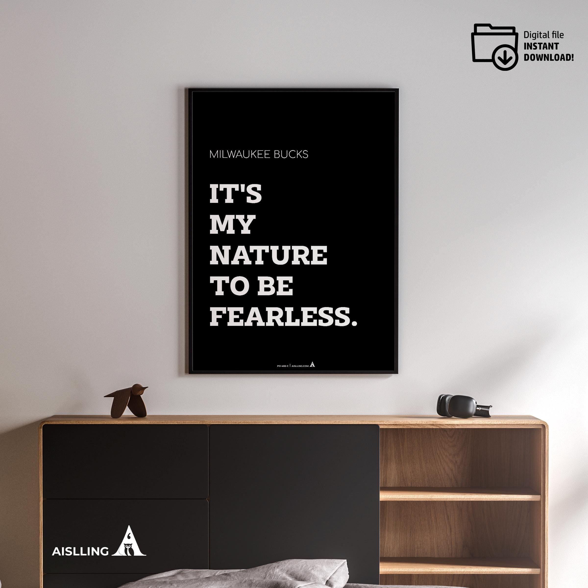 Aislling — Digital Printable Wall Art Inspirational Quotes Jordan Mentality Poster Basketball Quote Milwauk... | Aislling printable