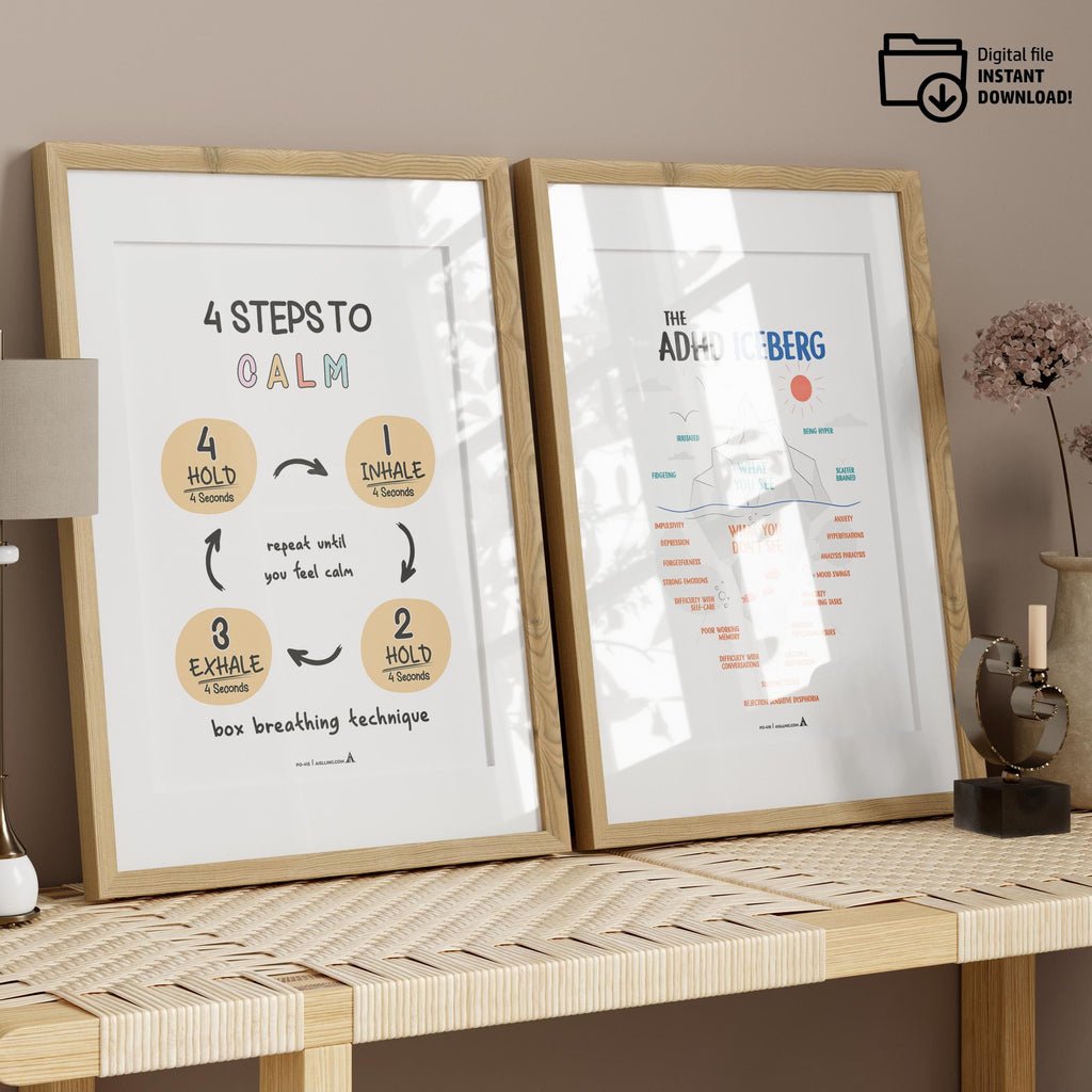 Aislling Design — counselor poster set of 6 counselor sign bundle counseling poster bundle gift for therapi... | Mindfulness printable