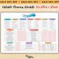 Cleaning Checklist — EDITABLE Cleaning Planner, Daily, Weekly & Monthly Checklist, Home Cleaning Planner Pr... | Bloom Joyfully printable