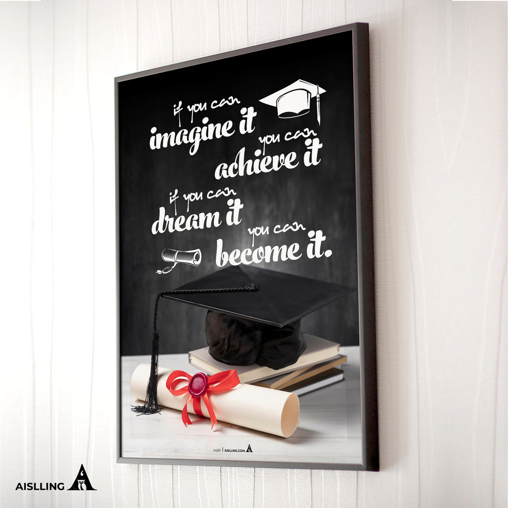 Aislling — if you can dream it, you can become it, Graduation Poster Printable Inspirational Quote Poster M... | Aislling printable