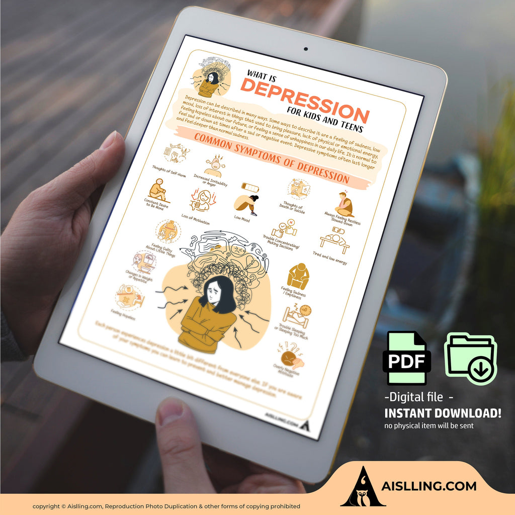 Depression Workbook, depression spiral, depression coping, cognitive restructuring, therapy worksheets, school counsellor, teen therapy