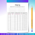 Academic Planner — Study log Tracker Printable, Study Planner Sheet, Student Study Organiser, Study Routine... | Bloom Joyfully printable