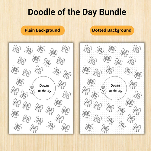 365 Days Drawing — DOODLE of the Day Bundle, Daily Doodle Journal, Creative Doodle of the Day, PRINTABLE Jo... | Mindfulness printable