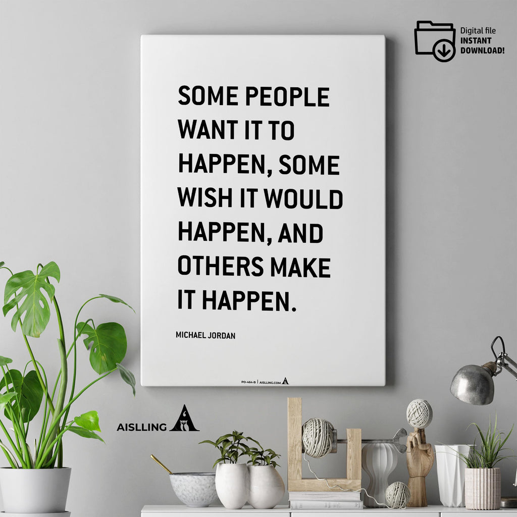 Basketball Sign — Michael Jordan Quotes Digital Printable Wall Art Inspirational Quotes Jordan Mentality Po... | Aislling printable