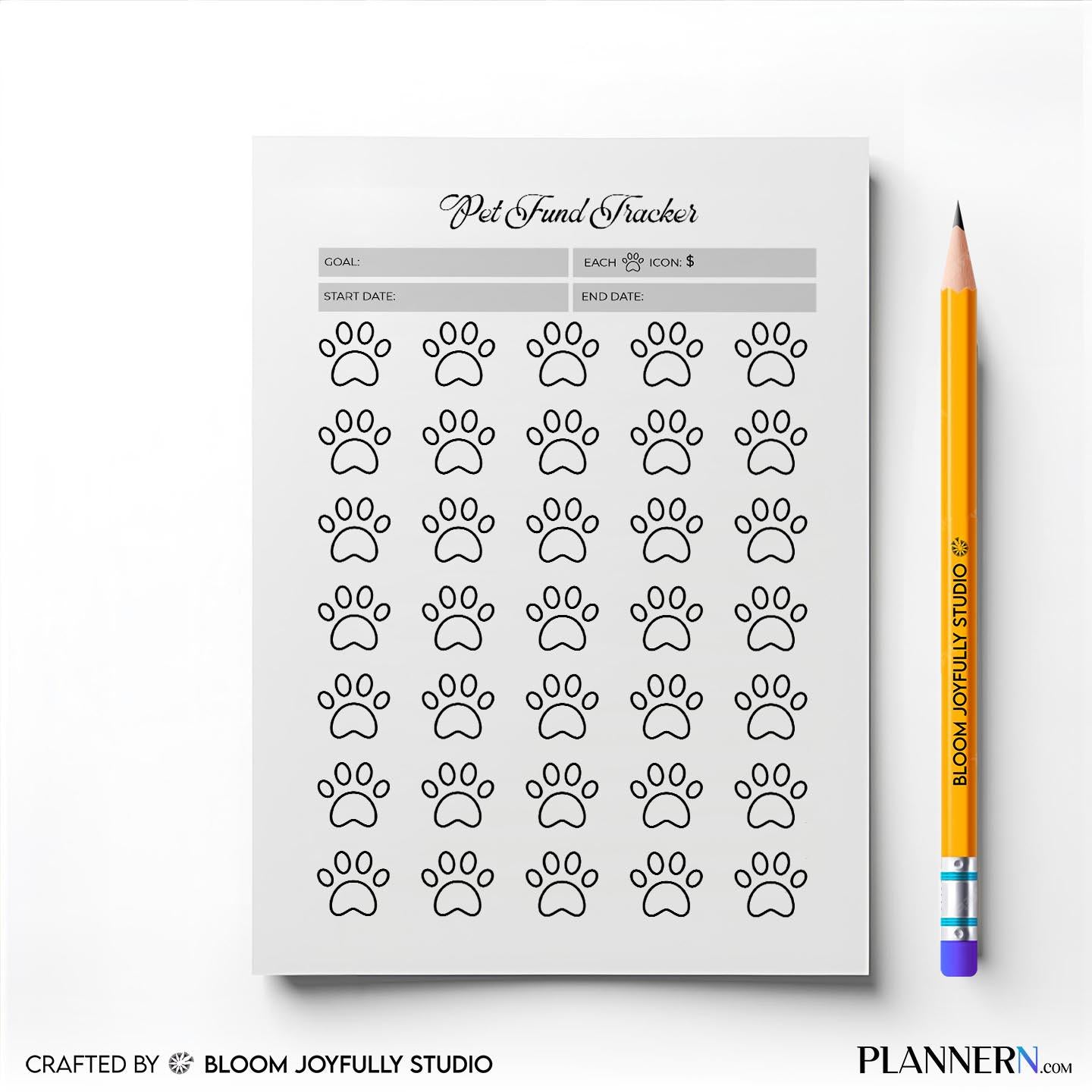 Budget Planner — Pet Fund Savings Tracker PRINTABLE, Pet Emergency Fund Tracker, Pet Savings Planner, Budge... | Bloom Joyfully printable