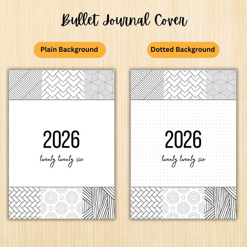 2026 Cover Pages — 2026 Bullet Journal Cover Page, PRINTABLE Title Page, 2026 Planner Cover, BUJO Cover Pag... | Bloom Joyfully printable