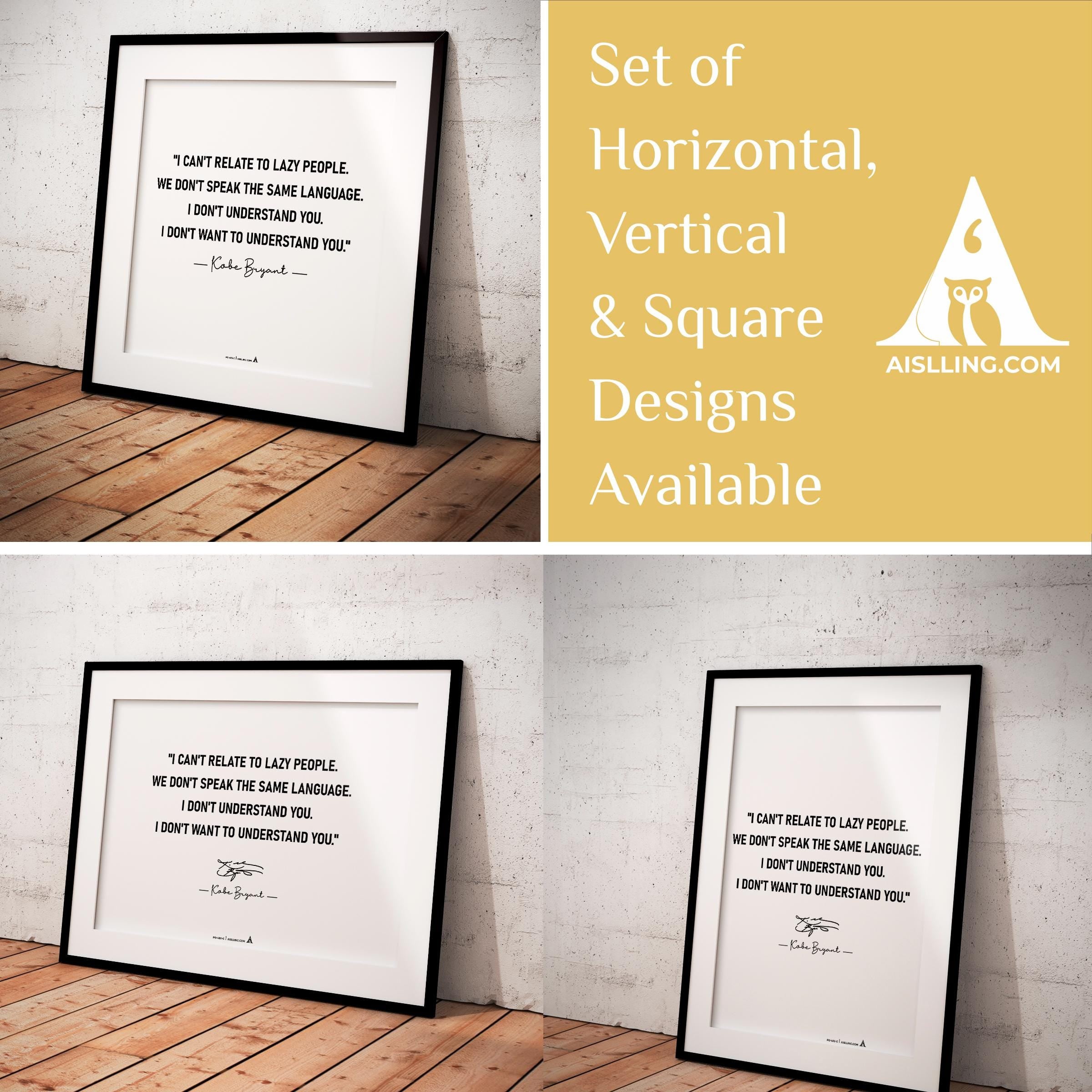 Aislling — Kobe Bryant Mamba Mentality Quote Poster: Inspirational NBA Art (Digital Download) | Aislling printable