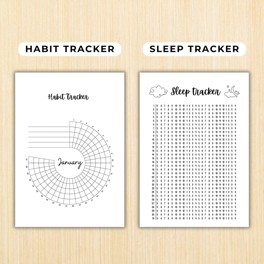 Budget Tracker — January Journal Bundle, Printable Journal pages, Winter Planner, July Planner, Habit Track... | Mindfulness printable
