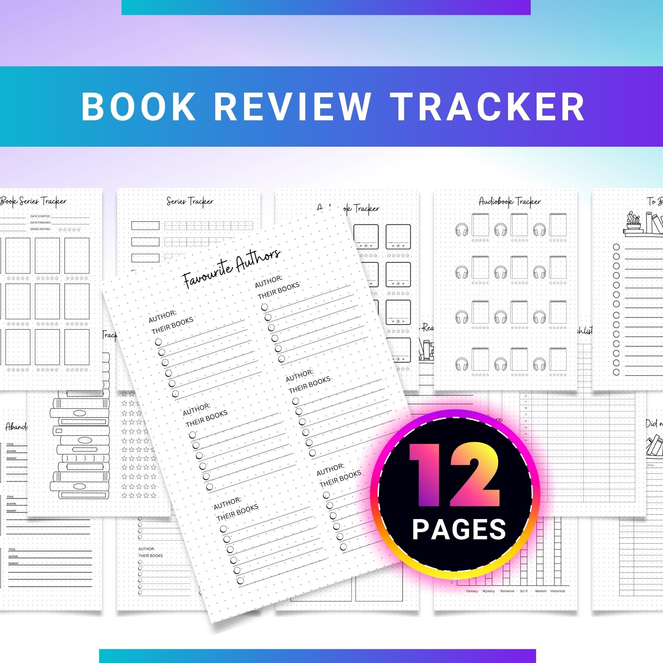 Book Challenge — Reading Journal Pages Printable Bundle, 2026 Book Review Printable, Journal Pages, Book sh... | Bloom Joyfully printable