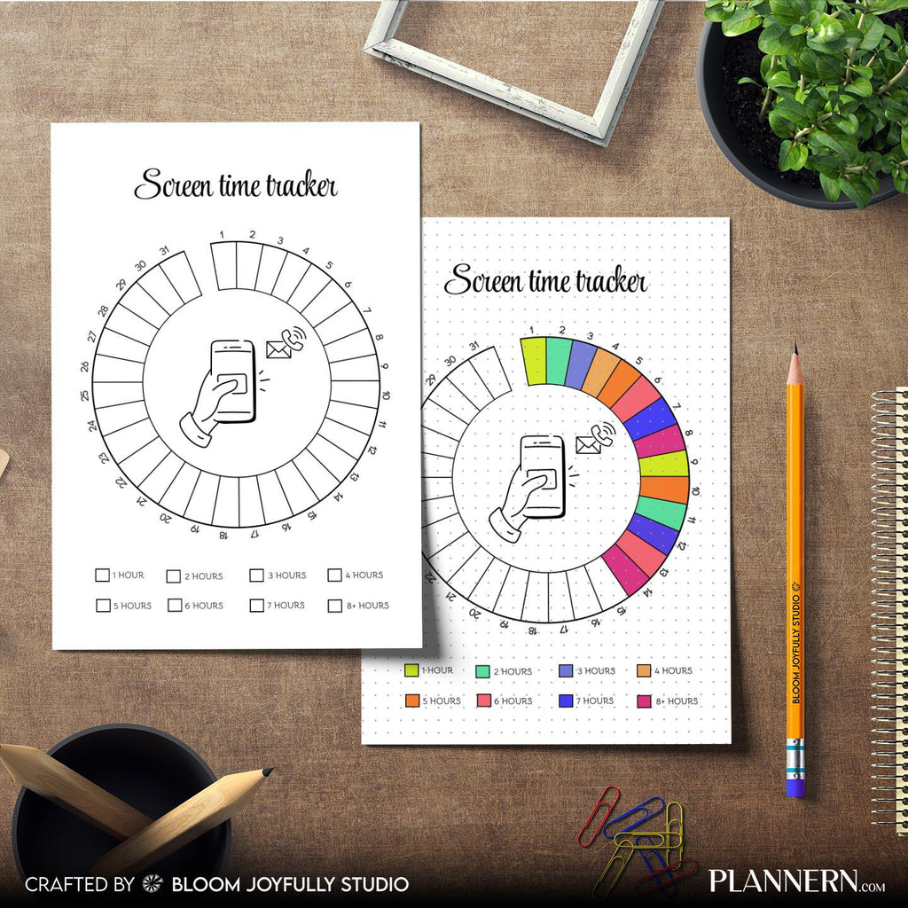 Adhd Tracker — Screen Time Tracker PRINTABLE, Digital Detox Planner, Reduce Phone Usage Log, Productivity P... | Bloom Joyfully printable