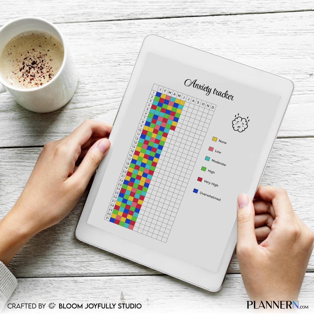 Anxiety Log — Anxiety Tracker PRINTABLE, Mental Health Planner, Anxiety Log, Habit Tracker Self Care Worksh... | Mindfulness printable