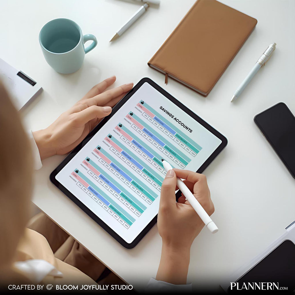 Budget Printable — Savings Account Tracker PRINTABLE, Monthly Savings Planner, Budget Insert PDF Download, ... | Bloom Joyfully printable