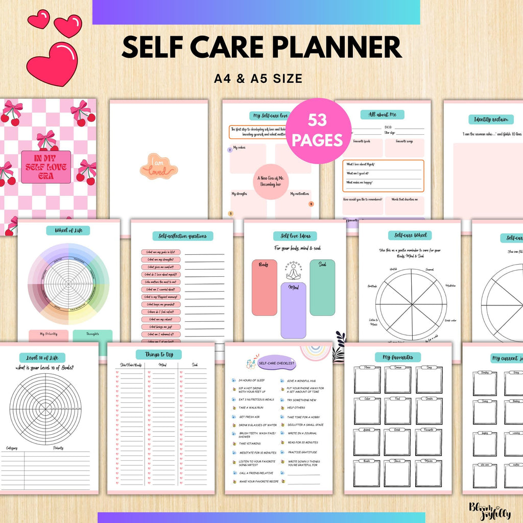 Daily Routine Track — Self Care Planner PRINTABLE, Wellness Journal and Daily Routine Tracker, Mental Healt... | Mindfulness printable