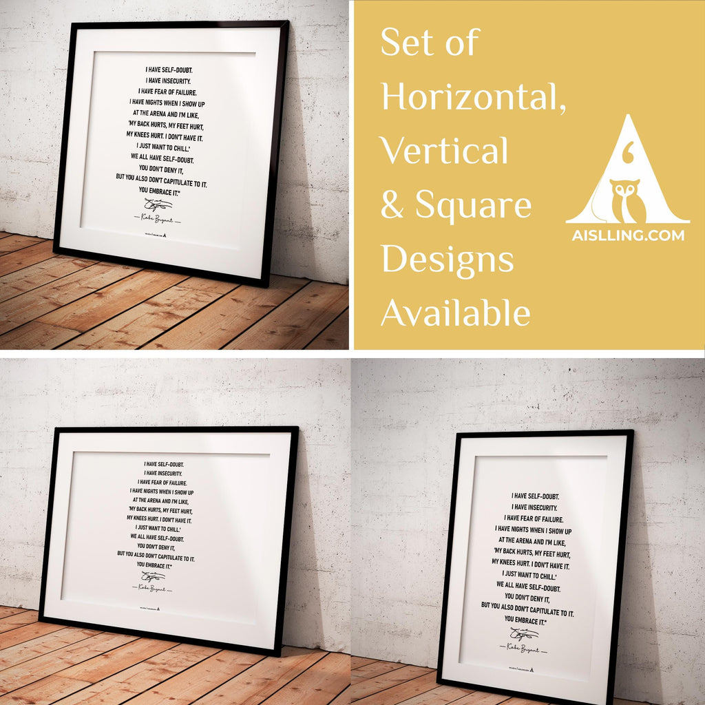 Aislling — Kobe Bryant Mamba Mentality Quote Poster: Basketball Wall Art (Digital Download) | Aislling printable