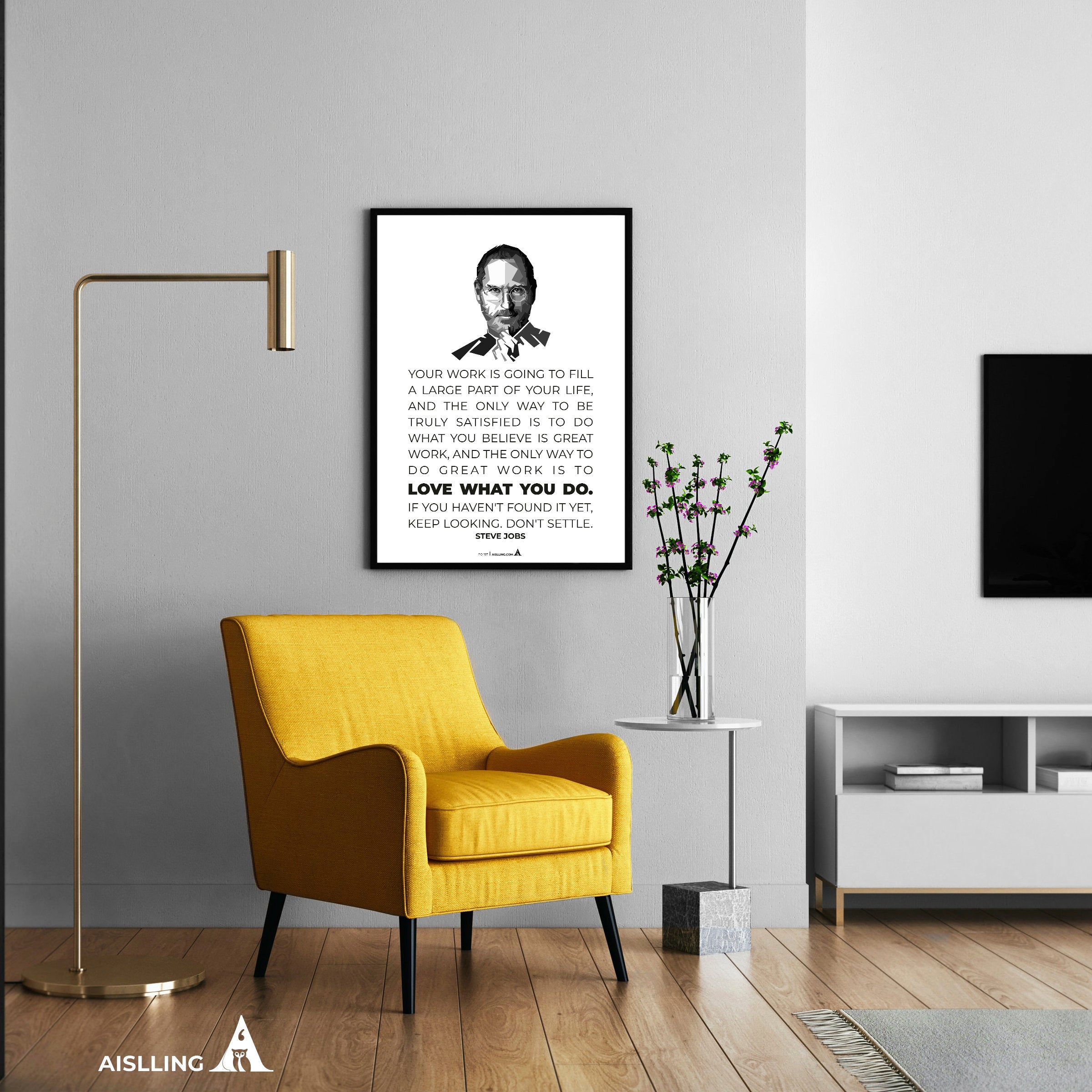 Aislling — Steve jobs success love what you do, Quote Poster Printables, Inspirational Quote Poster, Motiva... | Aislling printable