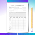 Annual Budget — Yearly Financial Planner PRINTABLE, Annual Budget and Expense and Savings Planner, Minimal ... | Bloom Joyfully printable
