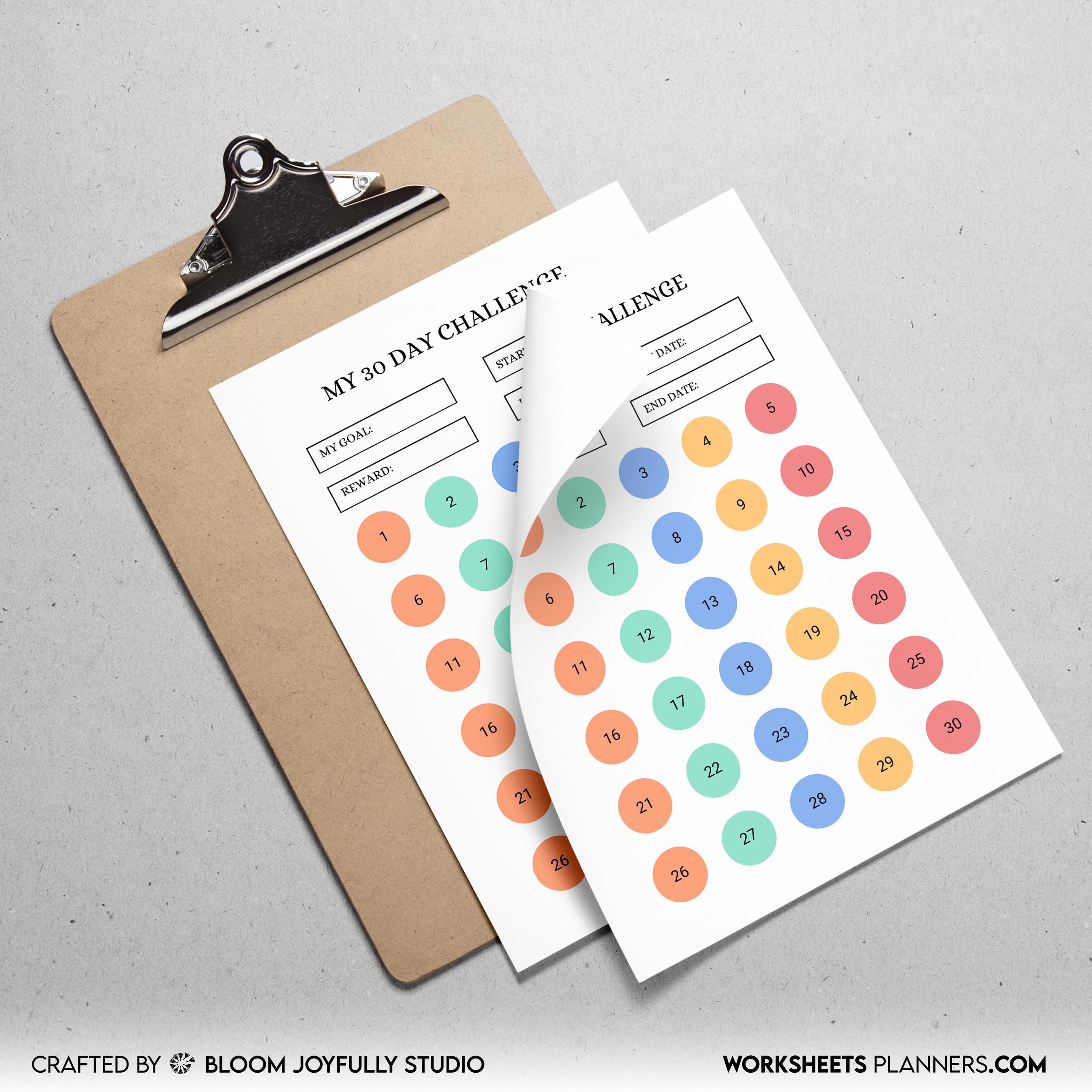 Daily Habits — 30 Day Challenge PRINTABLE, Habit Tracker, Goal Setting, Habit Challenge, Habit Planner, A4/... | Bloom Joyfully printable