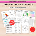 Budget Tracker — January Journal Bundle, Printable Journal pages, Winter Planner, July Planner, Habit Track... | Mindfulness printable