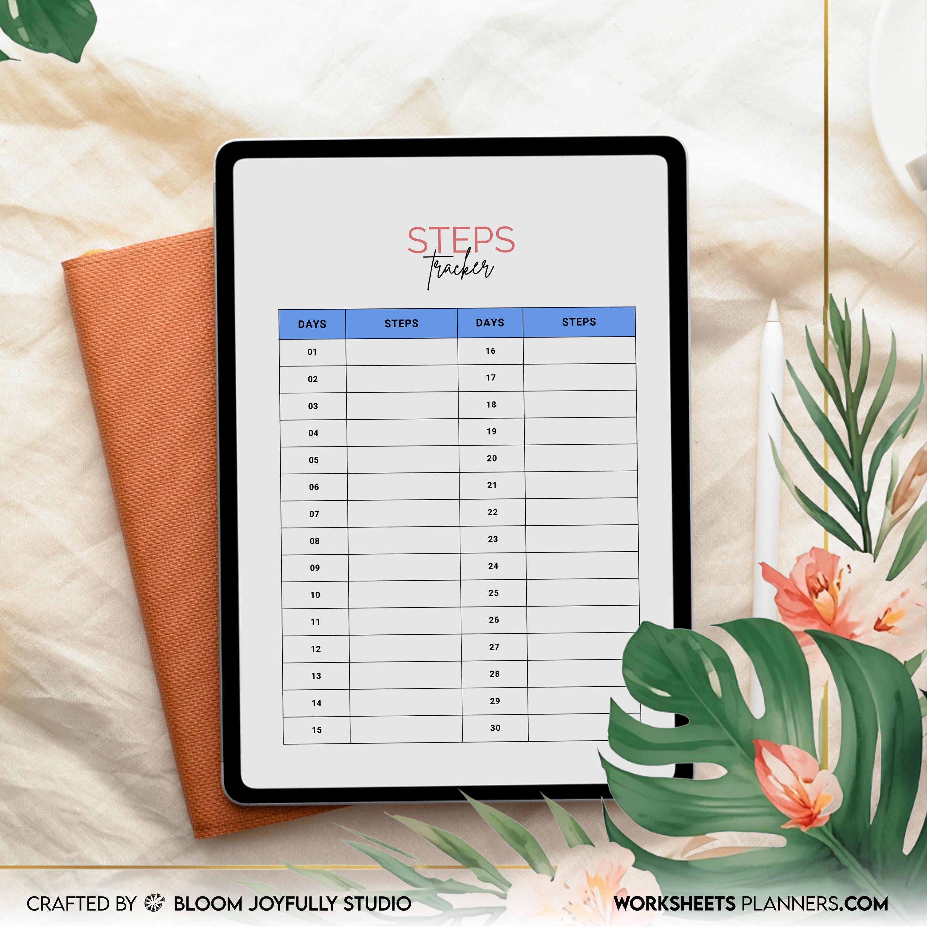 10K Step Tracker — Step Tracker PRINTABLE, Daily Walking Log, Fitness Planner PDF, Planner Page, Health Log... | Nutri Track printable