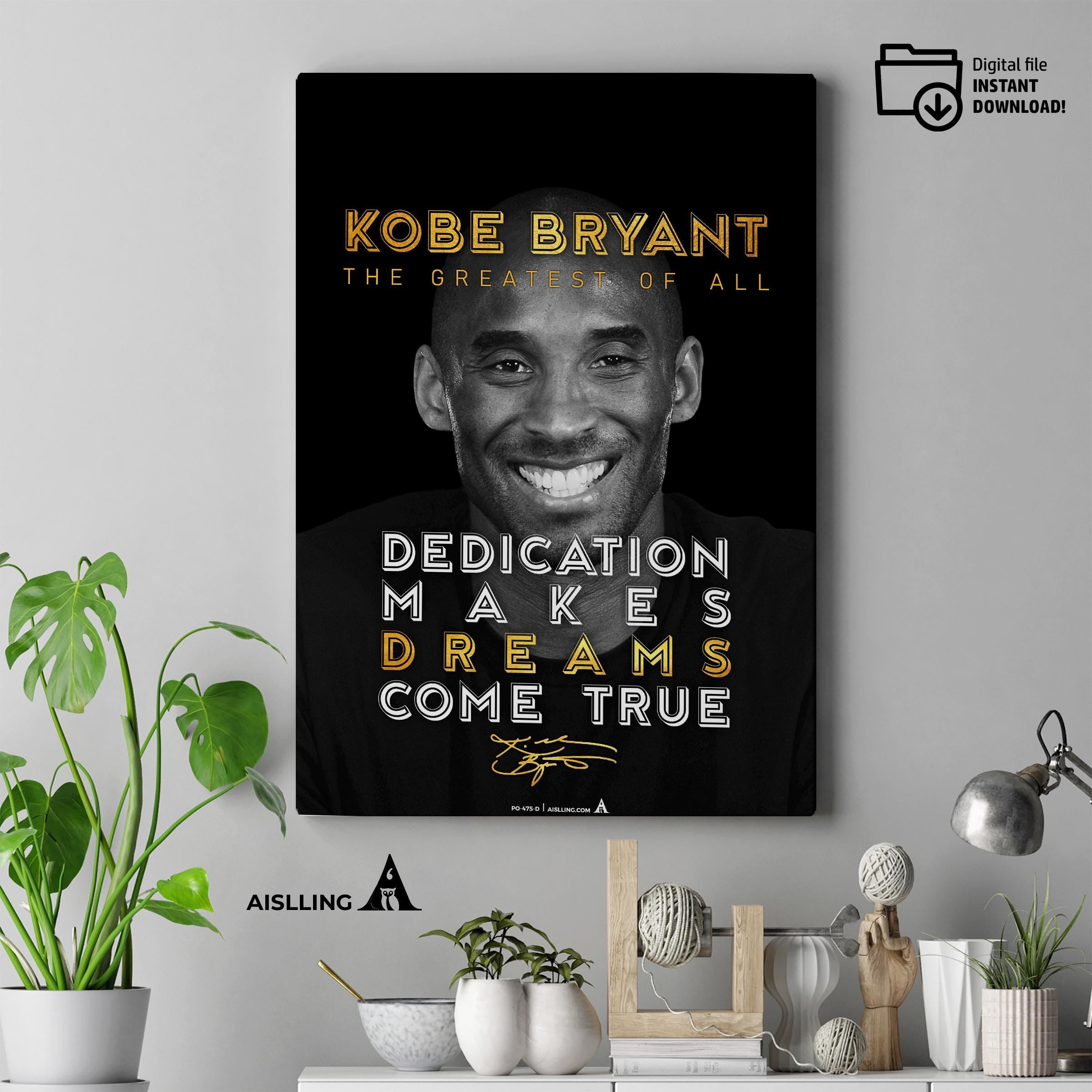 Cristiano Ronaldo — Kobe Bryant Poster, Minimalist Basketball Printable Quote Wall Art, NBA Black Mamba Mot... | Aislling printable