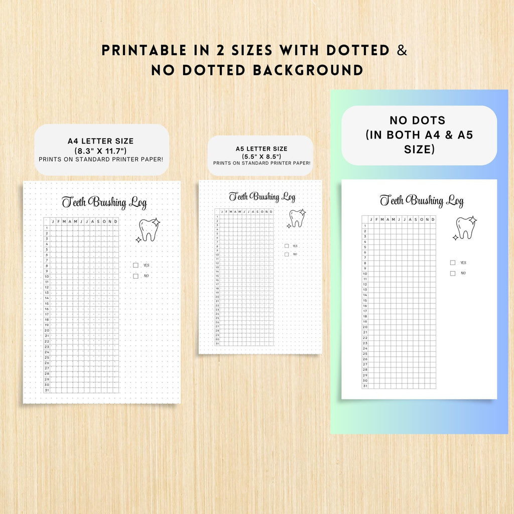 Brushing Reward — Tooth Brushing Tracker PRINTABLE, Dental Hygiene Log, Kids and Adults Oral Care, Brushing... | Bloom Joyfully printable