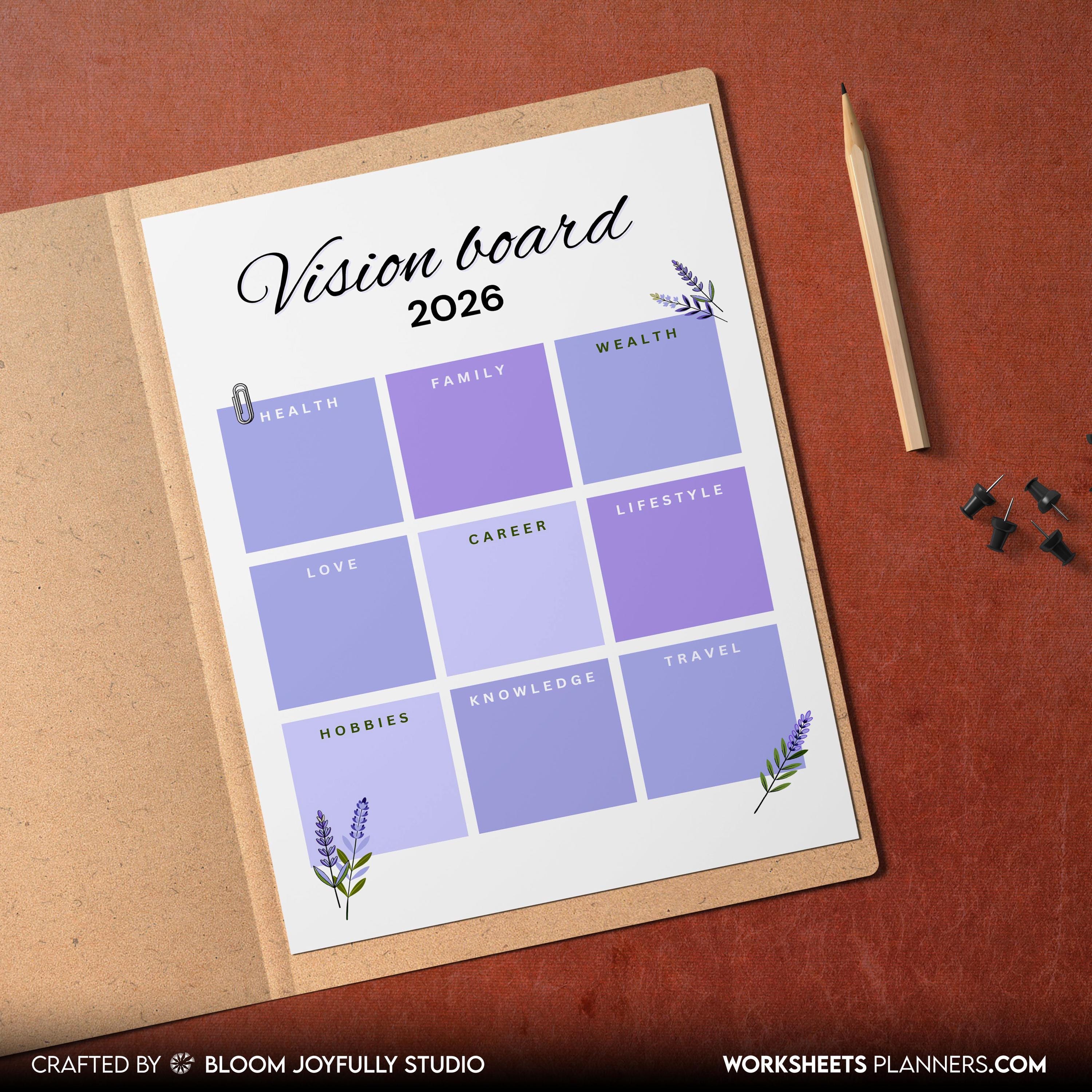 2026 Goals — 2026 My VISION BOARD, Health, Family, Wealth, Career, Travel, Love, Lifestyle, Hobbies, Knowle... | Aislling printable