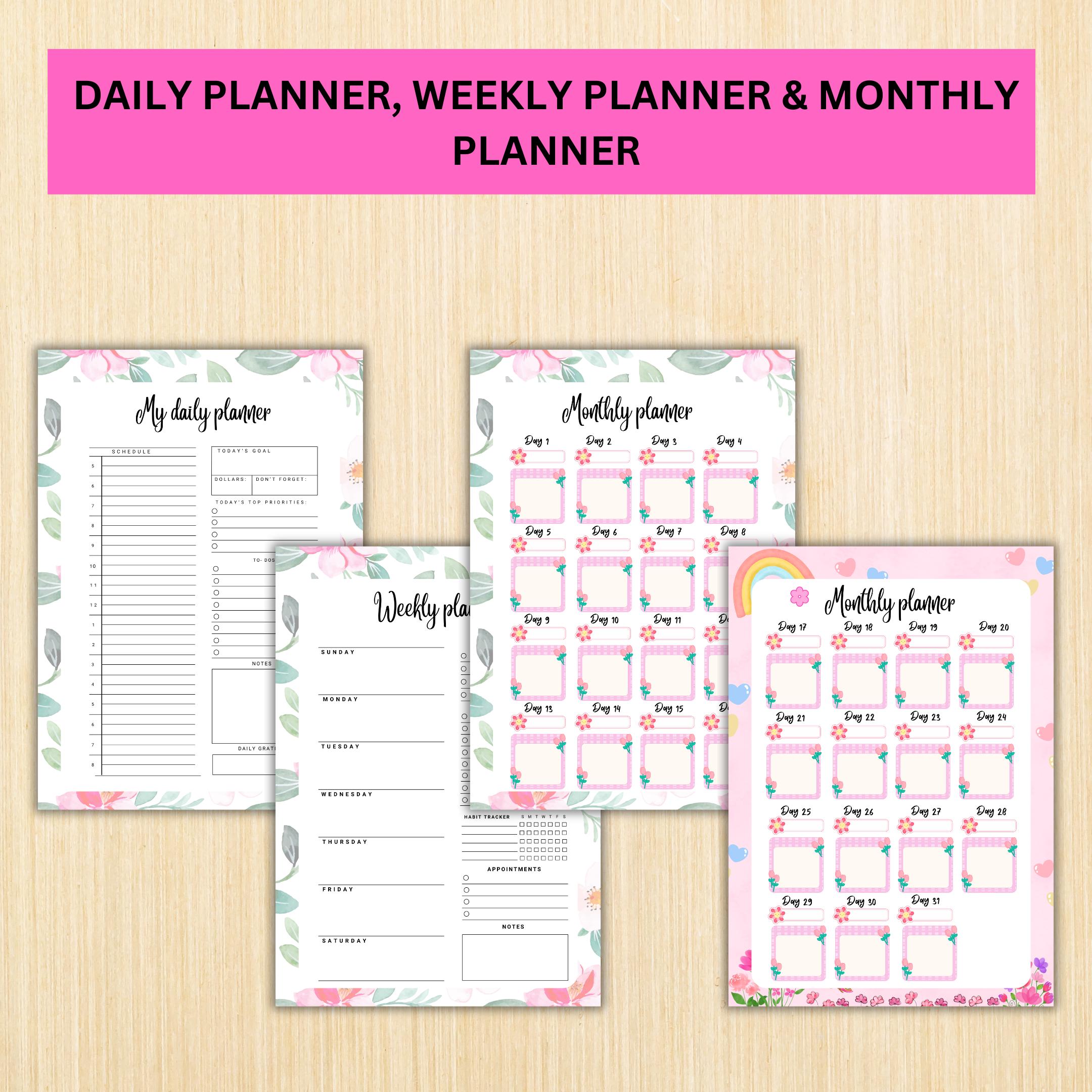 Digital Planner — MARCH Planner Bundle, Habit Tracker, Saving Planner, Mental Health, Gratitude, Mood Track... | Mindfulness printable