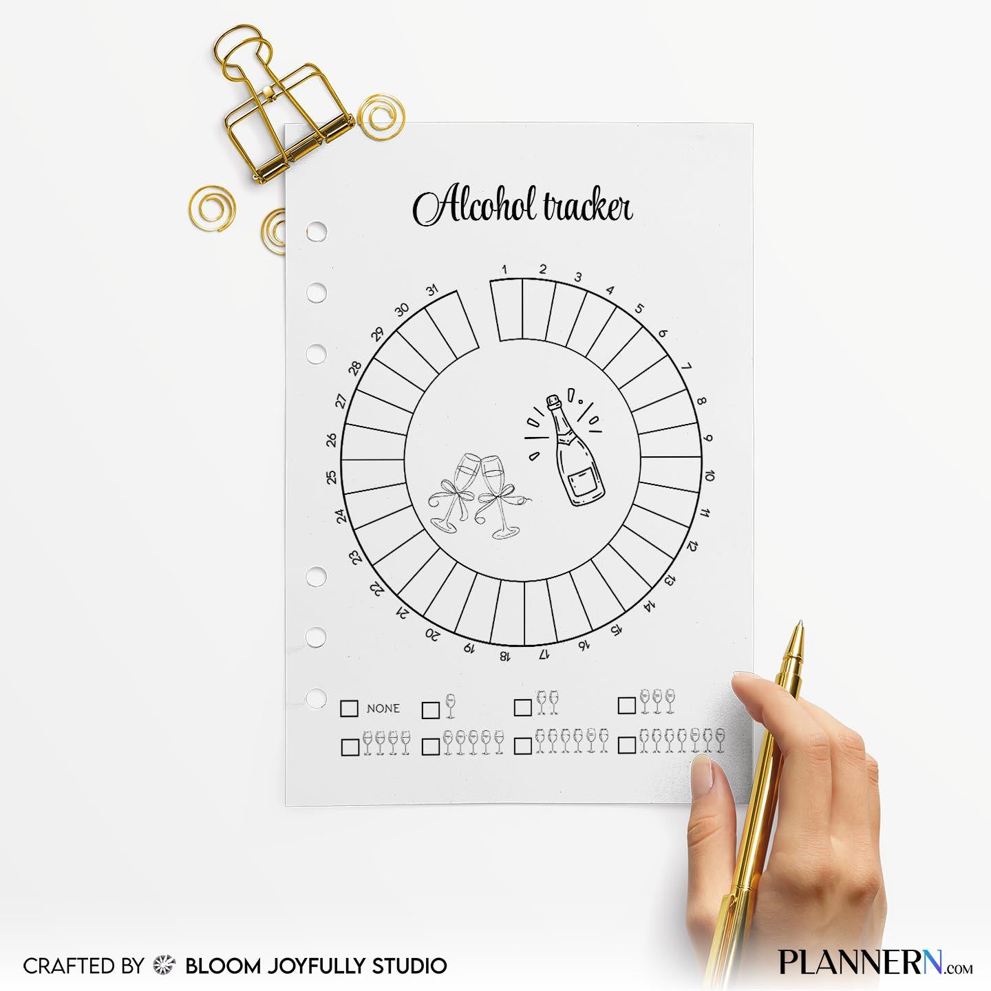 Alcohol Log — Alcohol Consumption Tracker Printable, Drink Log Template, Monthly Drinking Habit Tracker, We... | Bloom Joyfully printable