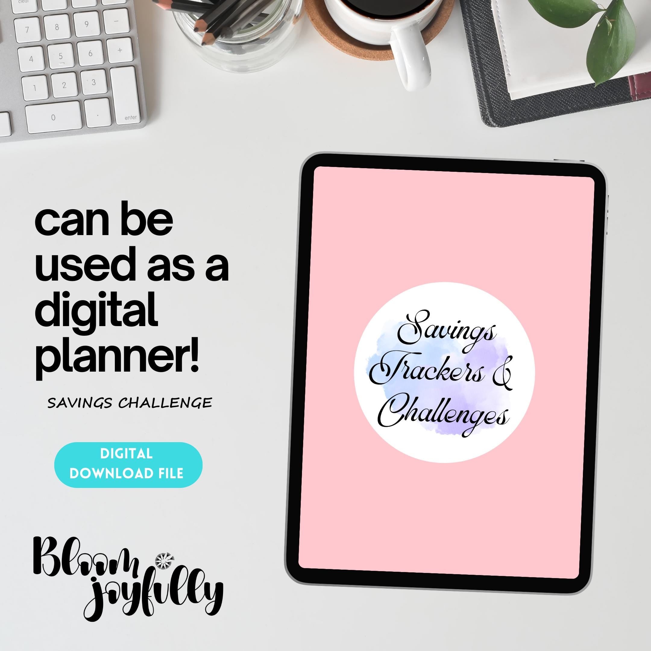 Budget Binder — Savings Challenge PRINTABLE, Money Saving Tracker, Budget Tracker, Cash Stuffing Challenge,... | Bloom Joyfully printable