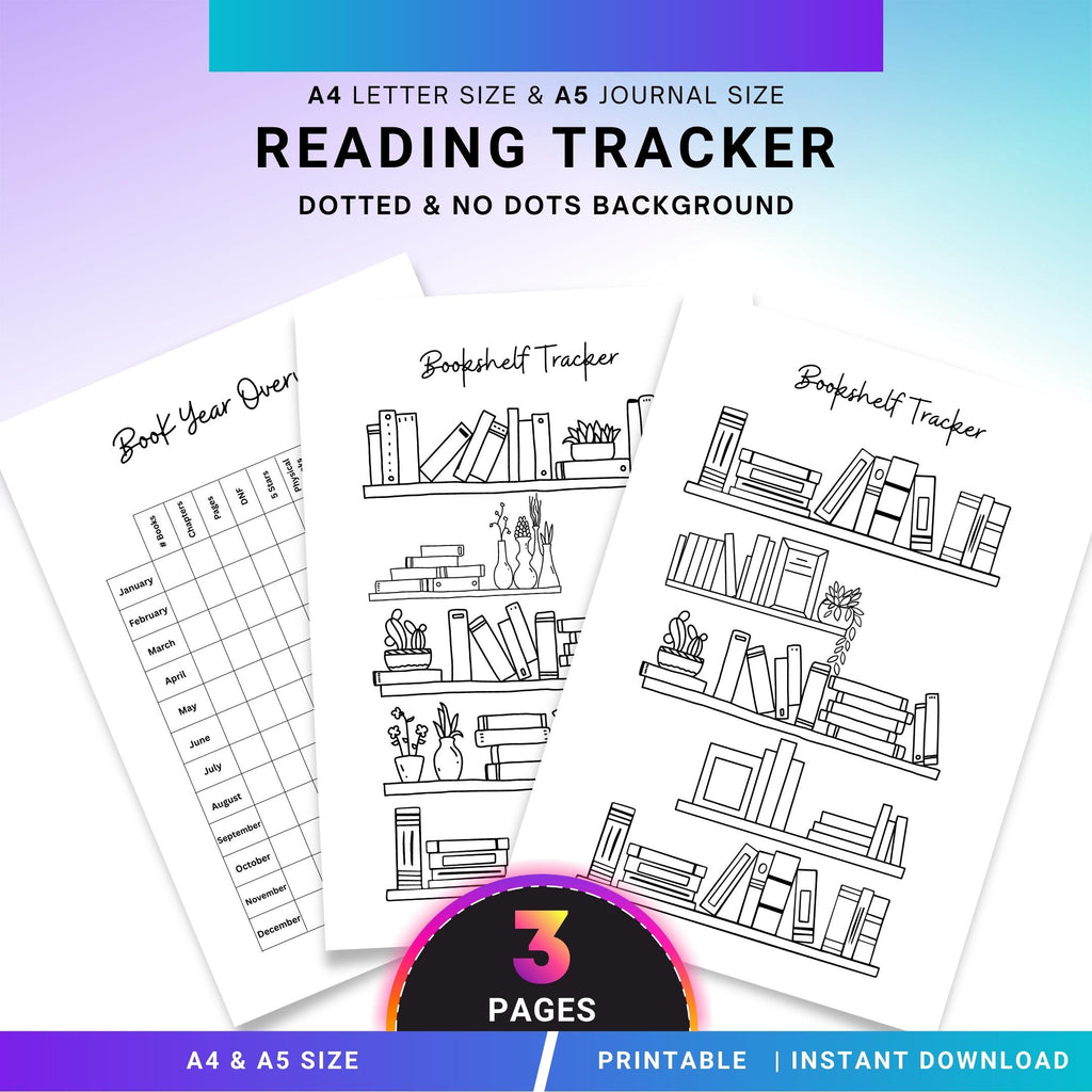 Book Challenge — Bookshelf Printable, Reading Planner, Book Tracker, Reading Log, Reading Challenge, Readin... | Bloom Joyfully printable