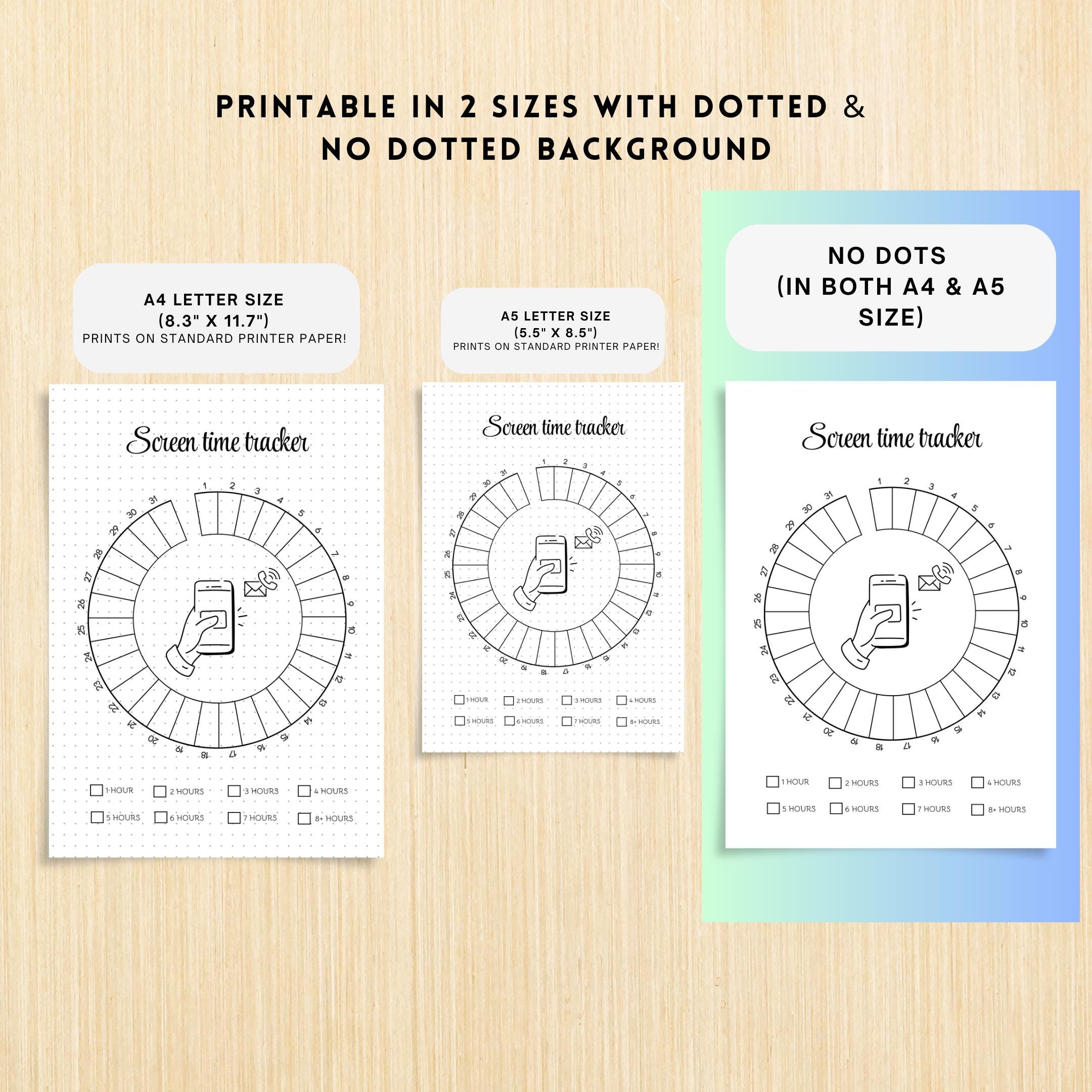 Adhd Tracker — Screen Time Tracker PRINTABLE, Digital Detox Planner, Reduce Phone Usage Log, Productivity P... | Bloom Joyfully printable