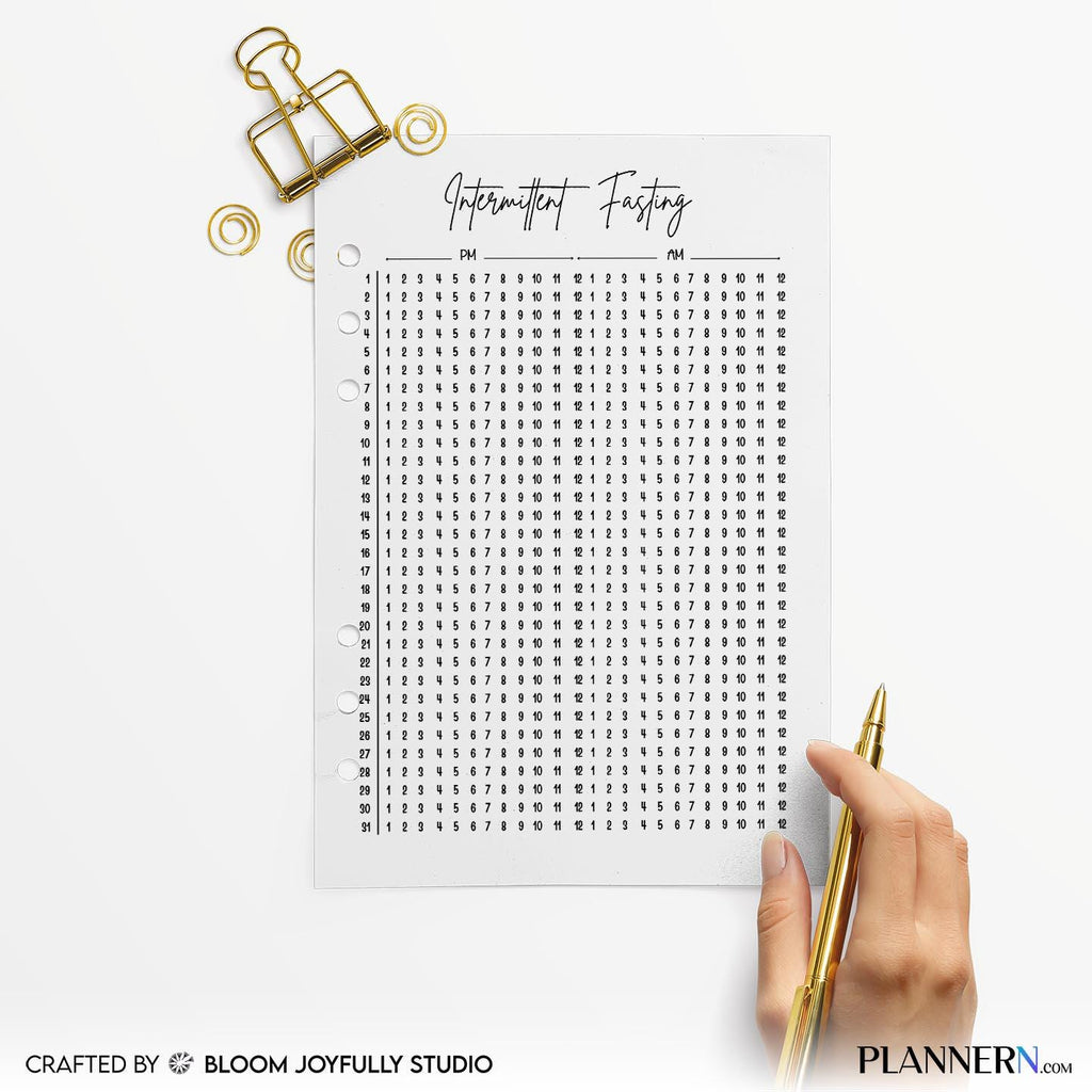 Daily Fasting Log — Intermittent Fasting Tracker PRINTABLE, Fasting Log, Weight Loss Planner, Daily Weekly ... | Nutri Track printable