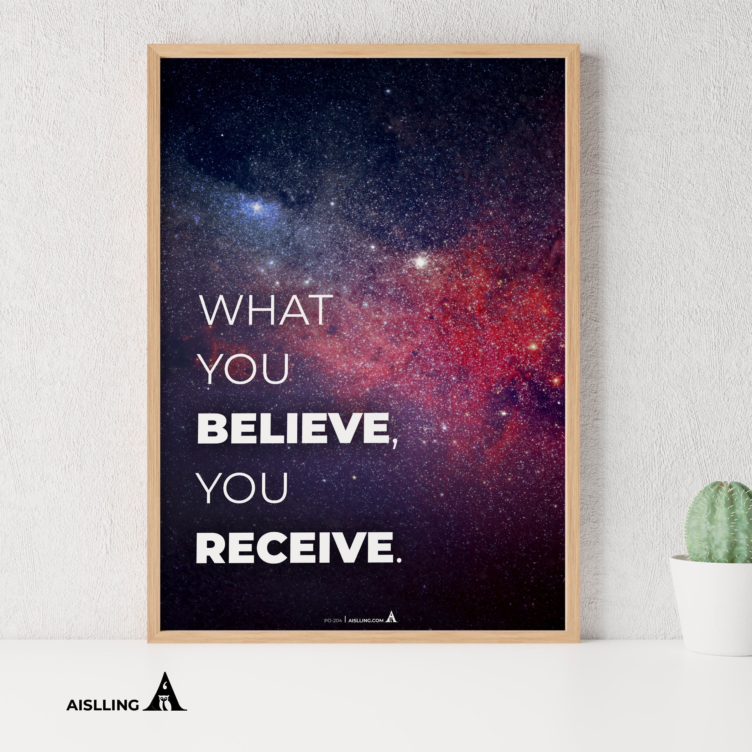 Aislling — What you believe you receive, Quote Poster Printables, Inspirational Quote Poster, Motivational ... | Aislling printable