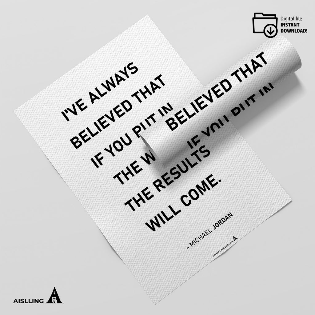 Air Jordan — Michael Jordan Quotes Digital Printable Wall Art Inspirational Quotes Jordan Mentality Poster ... | Aislling printable