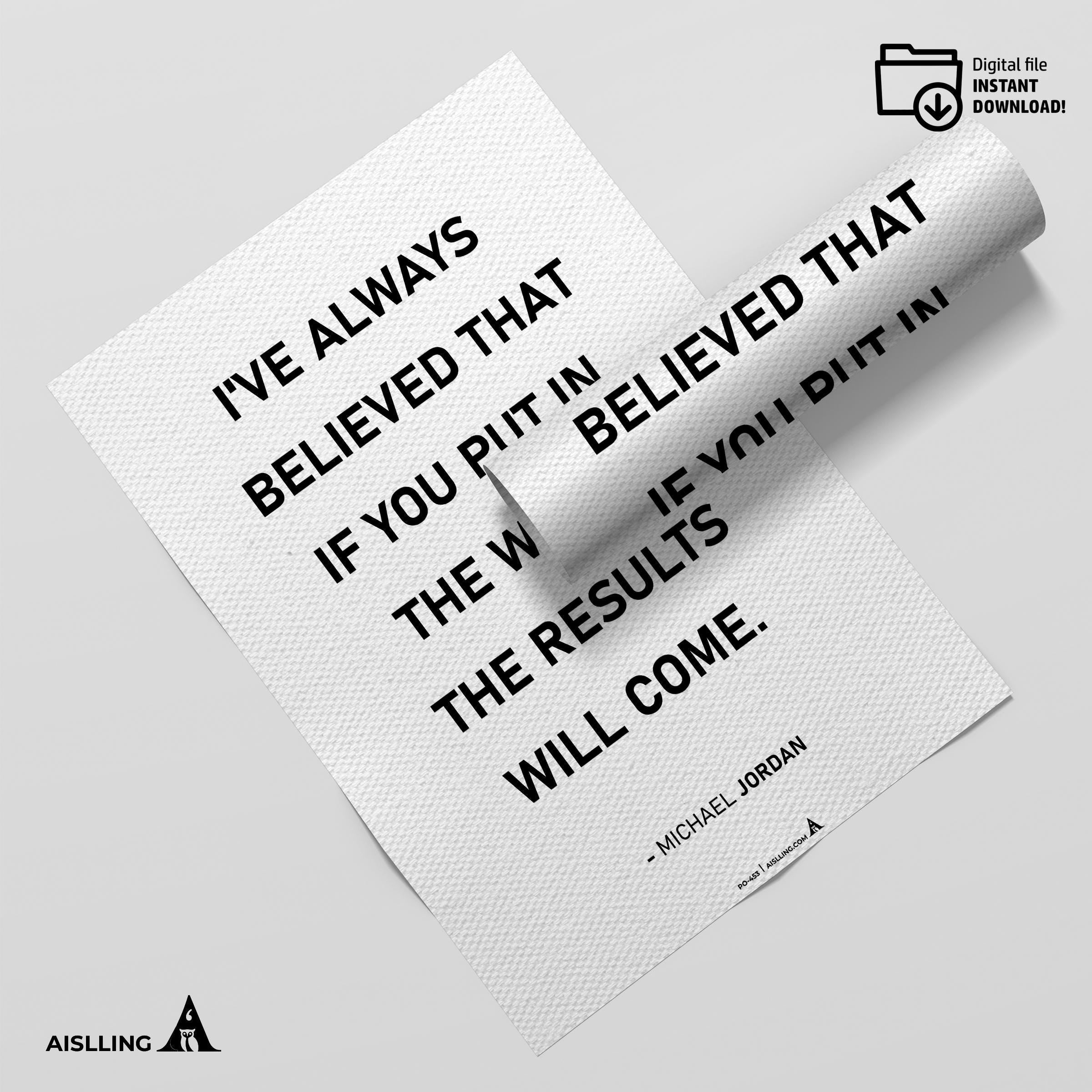 Air Jordan — Michael Jordan Quotes Digital Printable Wall Art Inspirational Quotes Jordan Mentality Poster ... | Aislling printable