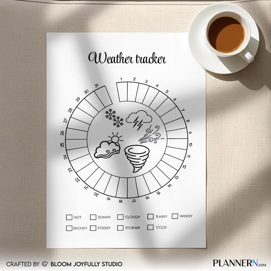 Climate Tracker — Weather Tracker Printable, Daily Weather Log, Homeschool Science Worksheet, Monthly Clima... | Aislling printable