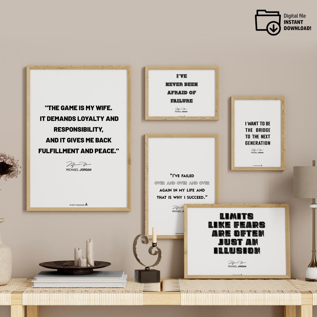 Athlete Quote — Michael Jordan Motivational Quote Print: Basketball Wall Art (Digital Download) | Aislling printable