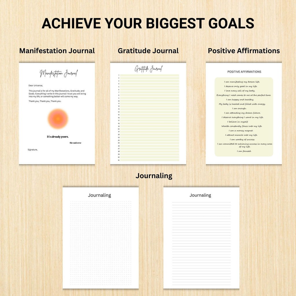 2026 Planner — MANIFESTATION JOURNAL Printable, Vision Board, Law of Attraction, Gratitude, Digital Journal... | Mindfulness printable