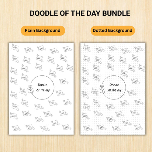 365 Days Drawing — DOODLE of the Day Bundle, Daily Doodle Journal, Creative Doodle of the Day, PRINTABLE Jo... | Mindfulness printable