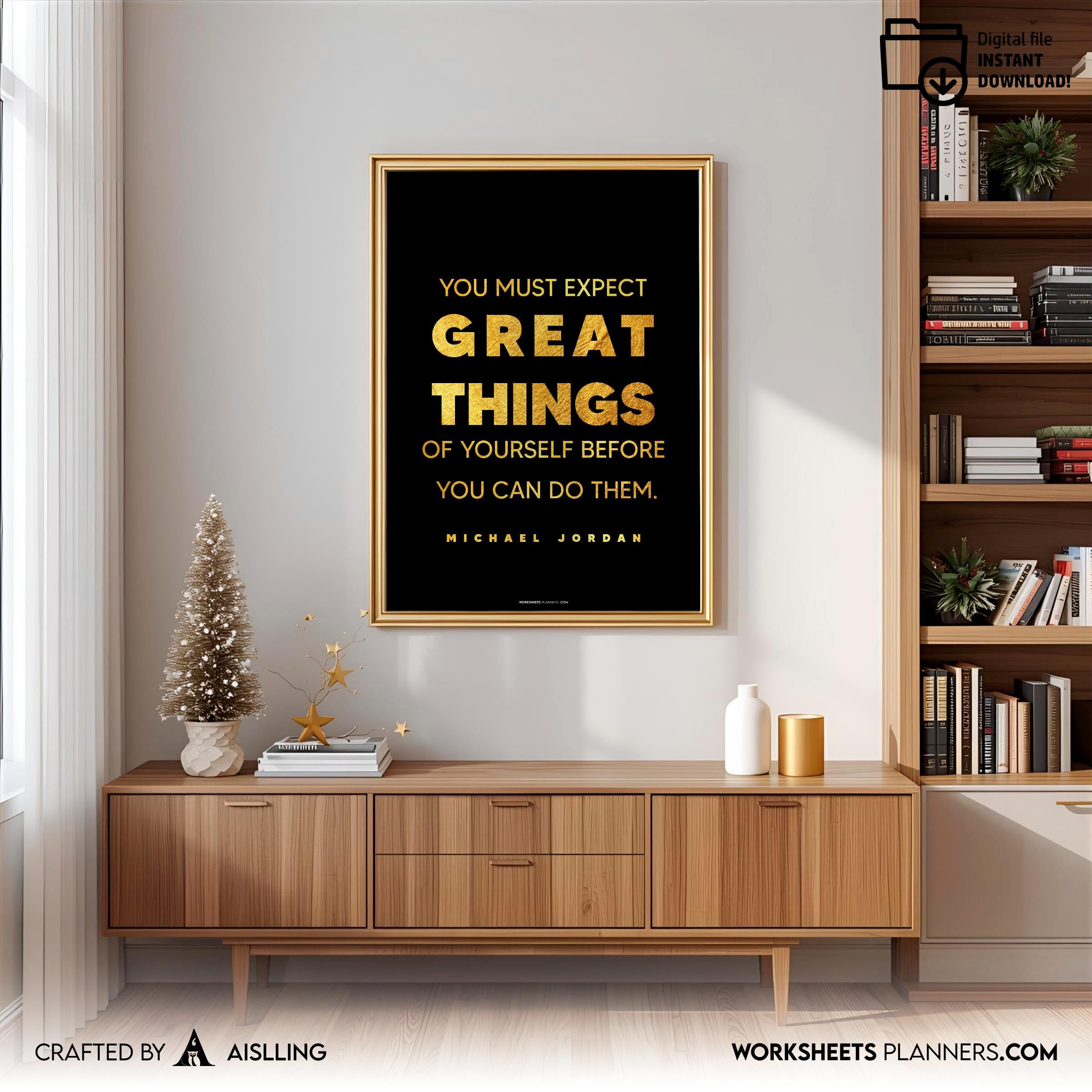 Aislling — Michael Jordan Quotes Digital Printable Wall Art Inspirational Quotes Jordan Mentality Poster Ba... | Aislling printable