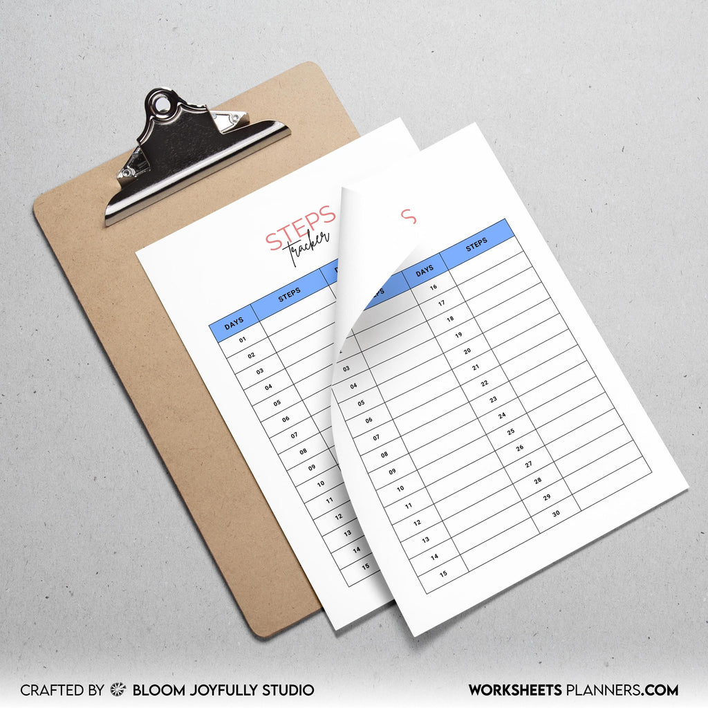 10K Step Tracker — Step Tracker PRINTABLE, Daily Walking Log, Fitness Planner PDF, Planner Page, Health Log... | Nutri Track printable