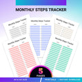 10K Step Tracker — Monthly Steps Tracker PRINTABLE, Daily Step Count Log, Fitness Walking Tracker, Health P... | Nutri Track printable