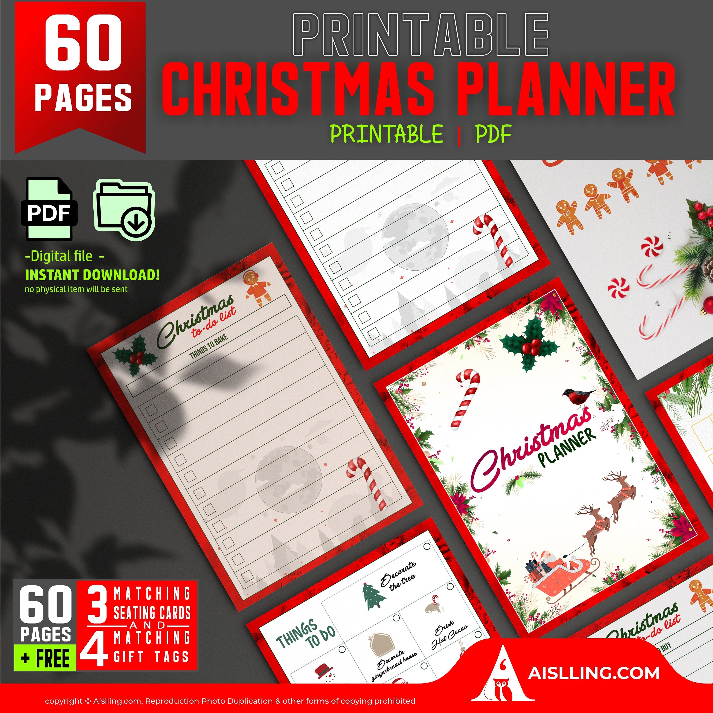 Chrismtas Gift List — Printable Christmas Planner Printable, Christmas Gift List Editable, Fillable, PDF, C... | Bloom Joyfully printable