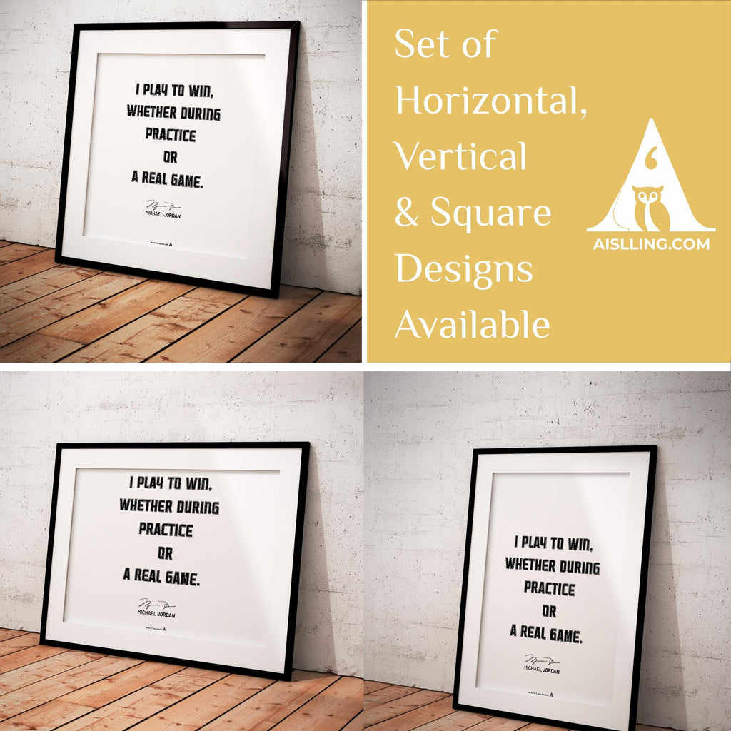 Athlete Quote — Michael Jordan Quote Poster: Motivational Basketball Art (Digital Download | Aislling printable